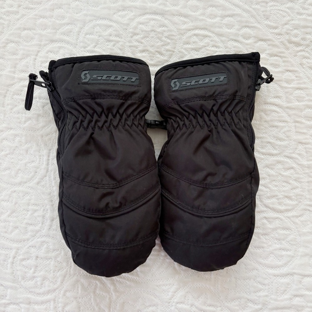 Scott Kids Halfpint Winter Ski/Snowboard Mittens, Black Sz L 5-6Y